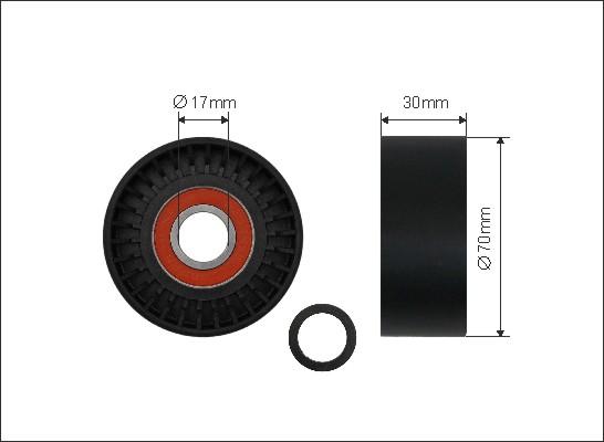 Caffaro 500381 - Направляющий ролик, поликлиновый ремень parts5.com