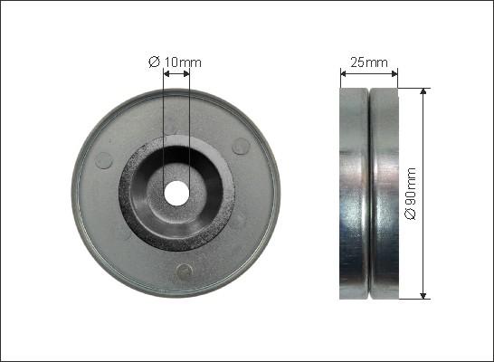 Caffaro 500338 - Deflection / Guide Pulley, v-ribbed belt parts5.com