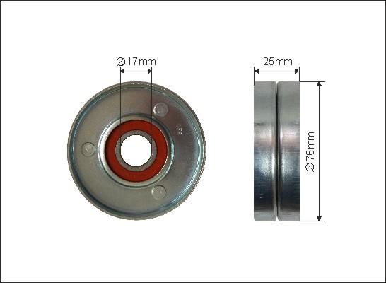 Caffaro 500290 - Направляющий ролик, поликлиновый ремень parts5.com