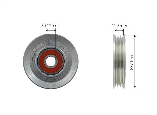 Caffaro 500259 - Направляющий ролик, поликлиновый ремень parts5.com