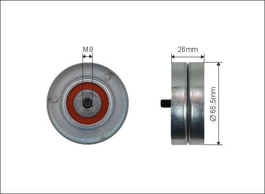 Caffaro 500253 - Направляющий ролик, поликлиновый ремень parts5.com