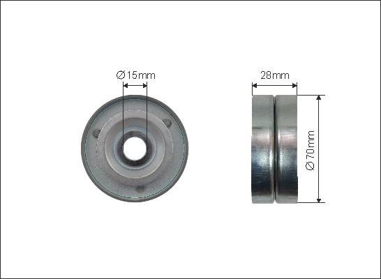 Caffaro 500252 - Направляющий ролик, поликлиновый ремень parts5.com