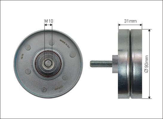 Caffaro 500269 - Deflection / Guide Pulley, v-ribbed belt parts5.com