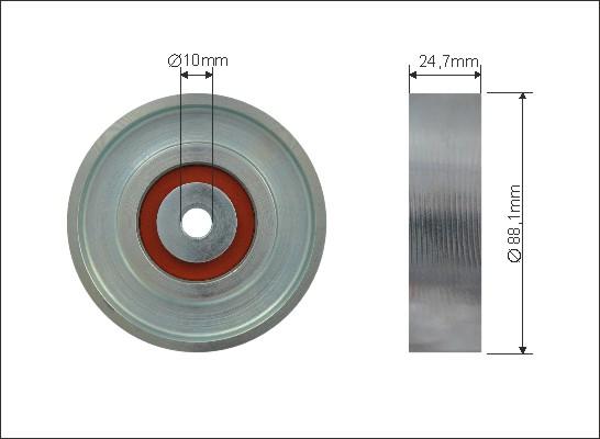 Caffaro 500206 - Направляющий ролик, поликлиновый ремень parts5.com