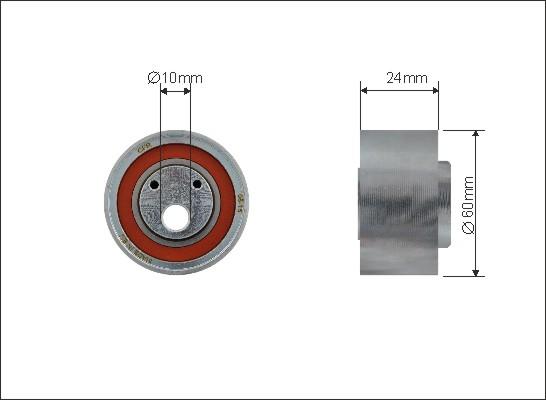 Caffaro 500215 - Натяжной ролик, ремень ГРМ parts5.com