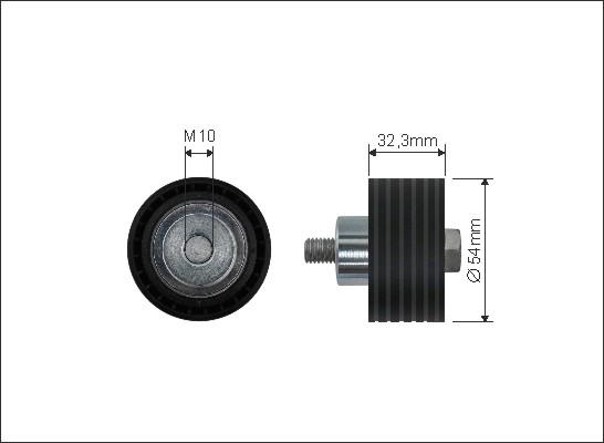 Caffaro 500218 - Deflection / Guide Pulley, timing belt parts5.com