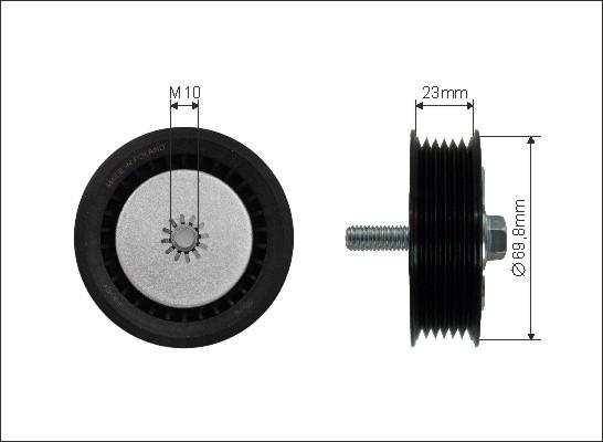 Caffaro 500285 - Направляющий ролик, поликлиновый ремень parts5.com