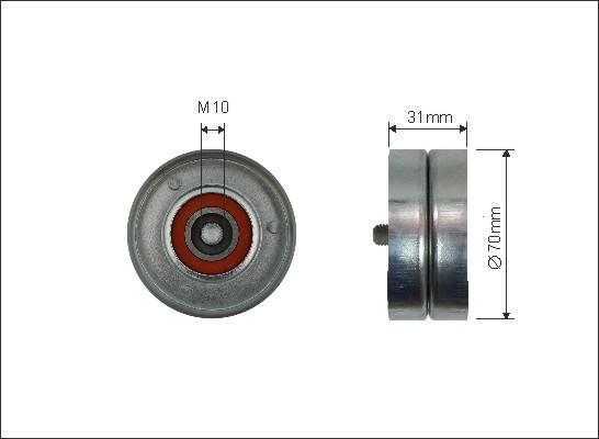 Caffaro 500239 - Направляющий ролик, поликлиновый ремень parts5.com