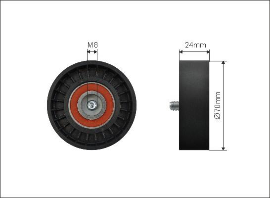 Caffaro 500231 - Направляющий ролик, поликлиновый ремень parts5.com