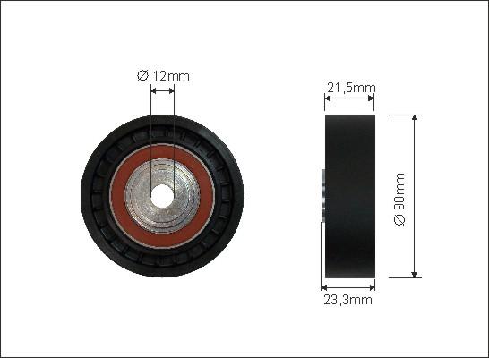 Caffaro 69-69 - Направляющий ролик, поликлиновый ремень parts5.com