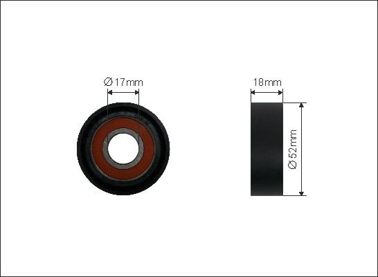 Caffaro 04-00 - Направляющий ролик, поликлиновый ремень parts5.com