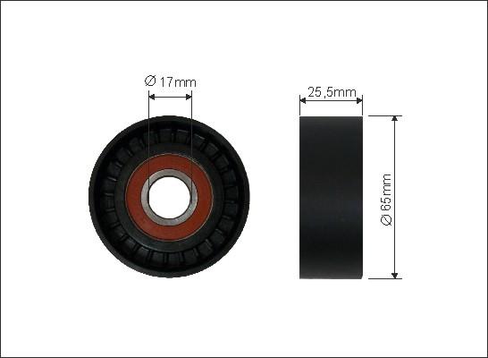 Caffaro 05-91 - Направляющий ролик, поликлиновый ремень parts5.com