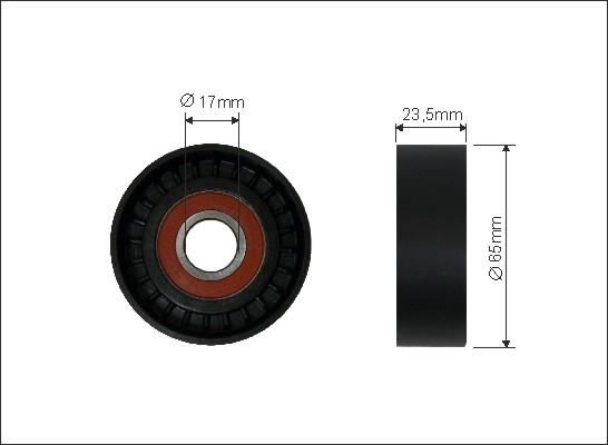 Caffaro 08-97 - Направляющий ролик, поликлиновый ремень parts5.com