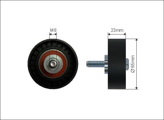 Caffaro 08-16 - Направляющий ролик, поликлиновый ремень parts5.com