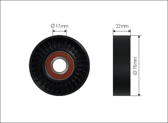 Caffaro 236-00 - Направляющий ролик, поликлиновый ремень parts5.com