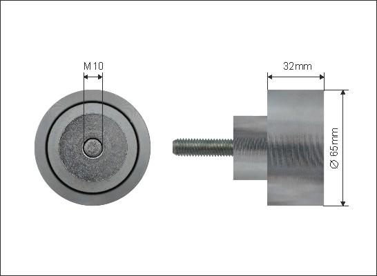 Caffaro 195-99 - Направляющий ролик, поликлиновый ремень parts5.com