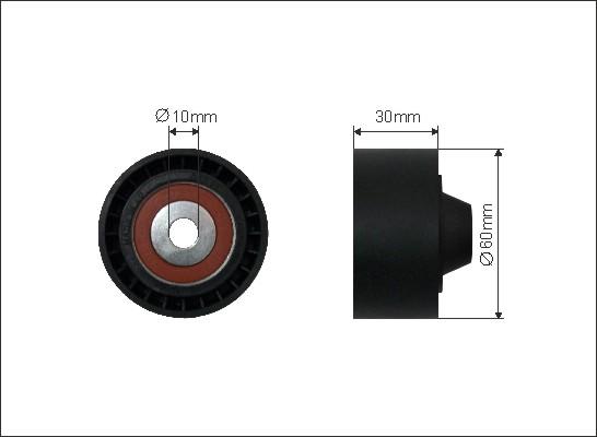 Caffaro 197-99 - Направляющий ролик, поликлиновый ремень parts5.com