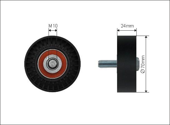 Caffaro 144-11 - Направляющий ролик, поликлиновый ремень parts5.com