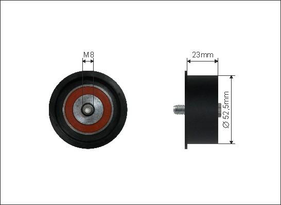 Caffaro 155-22 - Deflection / Guide Pulley, timing belt parts5.com