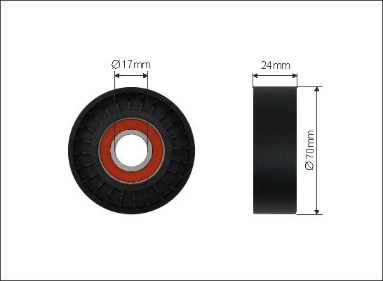 Caffaro 500084 - Направляющий ролик, поликлиновый ремень parts5.com