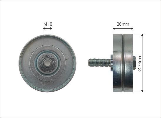 Caffaro 166-37 - Направляющий ролик, поликлиновый ремень parts5.com