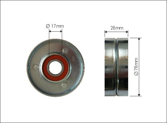 Caffaro 185-00 - Направляющий ролик, поликлиновый ремень parts5.com