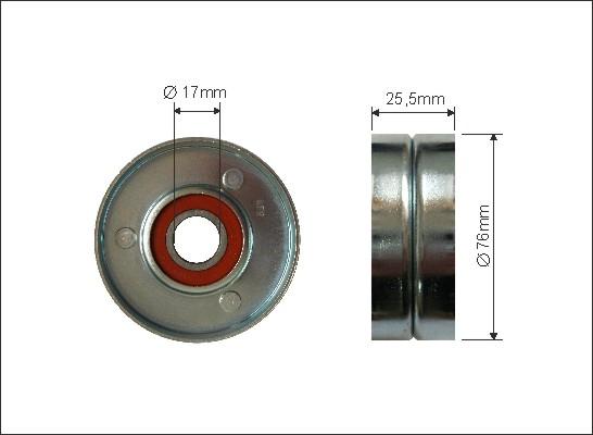 Caffaro 162-00 - Направляющий ролик, поликлиновый ремень parts5.com