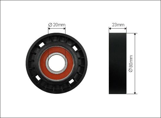 Caffaro 10-00 - Направляющий ролик, поликлиновый ремень parts5.com