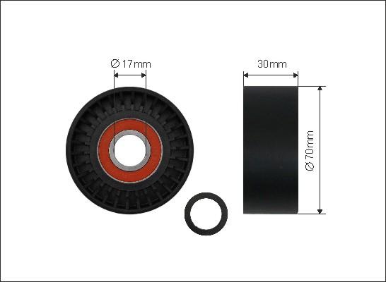 Caffaro 329-99 - Направляющий ролик, поликлиновый ремень parts5.com