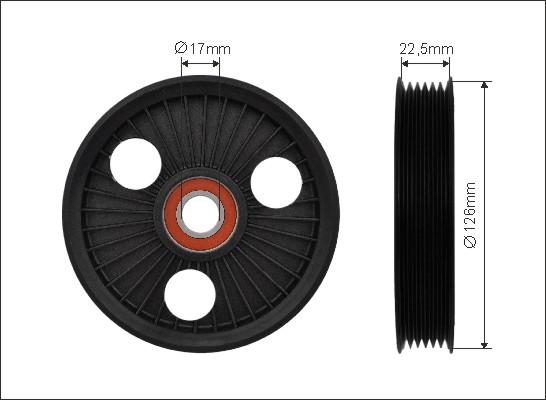 Caffaro 500361 - Направляющий ролик, поликлиновый ремень parts5.com