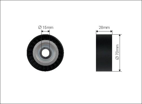 Caffaro 180-87 - Направляющий ролик, поликлиновый ремень parts5.com