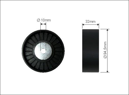 Caffaro 183-76 - Направляющий ролик, поликлиновый ремень parts5.com