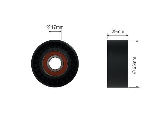 Caffaro 13-00 - Направляющий ролик, поликлиновый ремень parts5.com