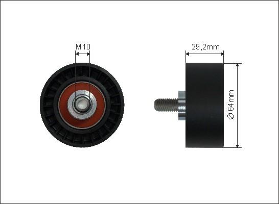 Caffaro 13-08 - Направляющий ролик, зубчатый ремень parts5.com