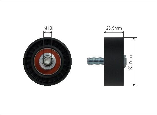 Caffaro 13-11 - Направляющий ролик, поликлиновый ремень parts5.com