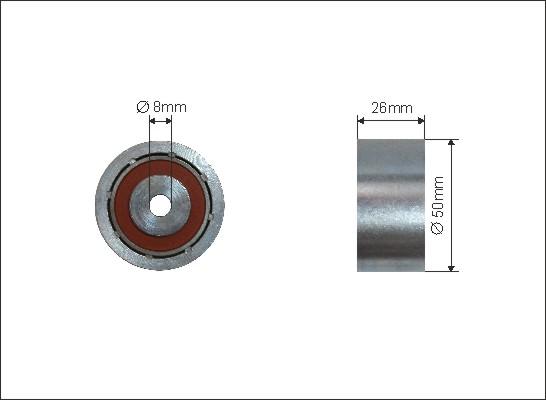 Caffaro 138-22 - Направляющий ролик, поликлиновый ремень parts5.com