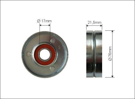 Caffaro 170-00 - Deflection / Guide Pulley, v-ribbed belt parts5.com