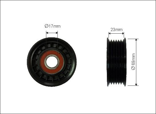 Caffaro 84-93 - Направляющий ролик, поликлиновый ремень parts5.com