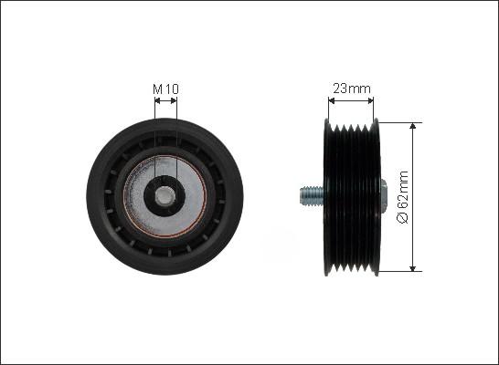 Caffaro 80-05 - Направляющий ролик, поликлиновый ремень parts5.com