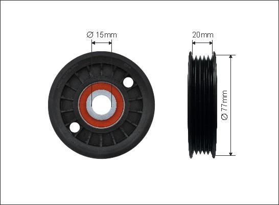 Caffaro 81-98 - Направляющий ролик, поликлиновый ремень parts5.com