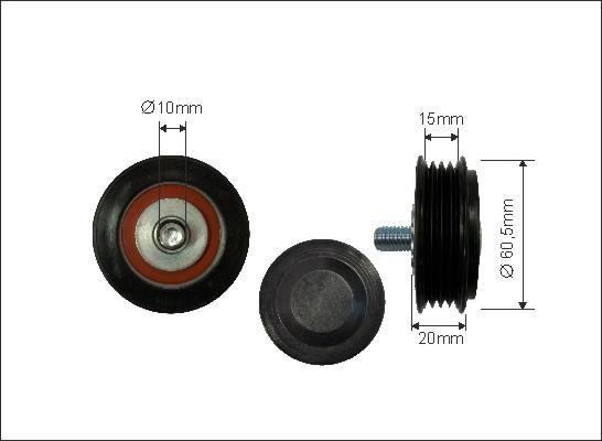 Caffaro 83-25 - Deflection / Guide Pulley, v-ribbed belt parts5.com