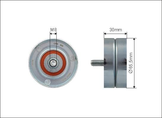 Caffaro 398-98 - Направляющий ролик, поликлиновый ремень parts5.com