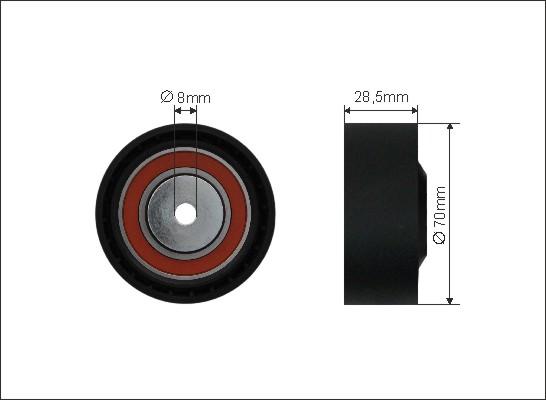 Caffaro 35-39 - Направляющий ролик, поликлиновый ремень parts5.com