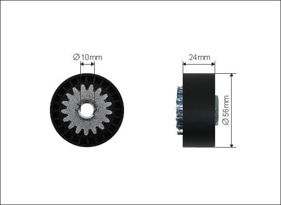 Caffaro 36-68 - Направляющий ролик, поликлиновый ремень parts5.com