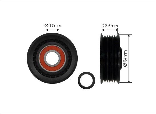 Caffaro 80-98 - Направляющий ролик, поликлиновый ремень parts5.com