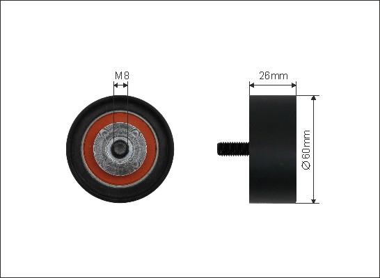 Caffaro 307-98 - Направляющий ролик, поликлиновый ремень parts5.com