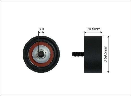 Caffaro 33-90 - Deflection / Guide Pulley, timing belt parts5.com