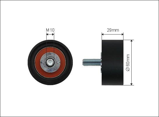 Caffaro 33-50 - Направляющий ролик, зубчатый ремень parts5.com