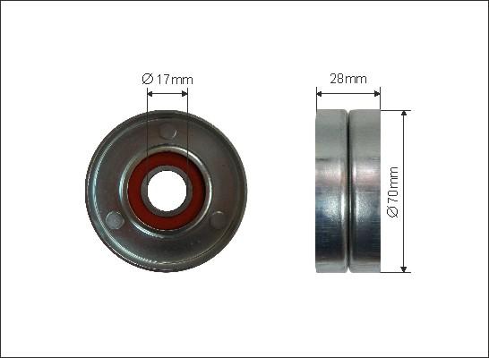 Caffaro 332-99 - Polea inversión / guía, correa poli V parts5.com