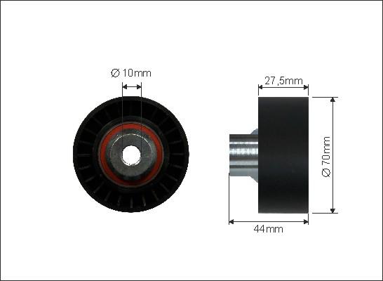 Caffaro 325-119 - Направляющий ролик, поликлиновый ремень parts5.com